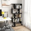 VYNXARIA Black 5-Tier Bookshelf with Ample Storage and Versatile Design - 3 of 4