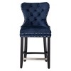 WestinTrends 24" Tufted Velvet Counter Stool - 3 of 4