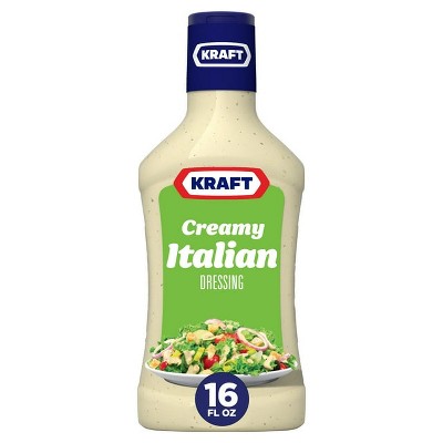 Kraft Creamy Italian Dressing, 16 fl oz Bottle, Pack of 4