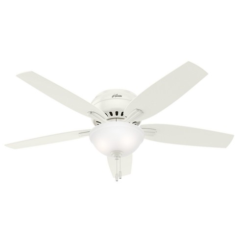 52 Newsome White Ceiling Fan With Light Hunter Fan