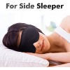 Albatross Health Sleep Eye Mask for Men and Women, Ideal for Lash Extensions, Travel Blackout Night Blindfold with Adjustable Strap (Black-3D) - 3 of 4