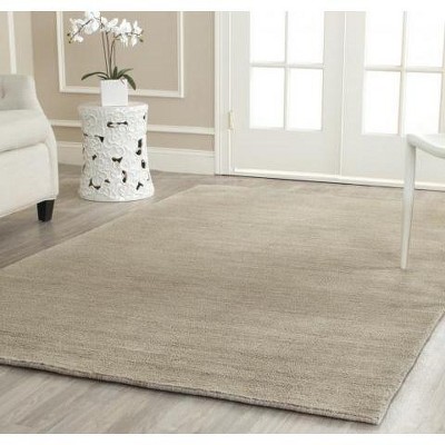 Gray Hand-Knotted Wool Shag Area Rug, 3' x 5'