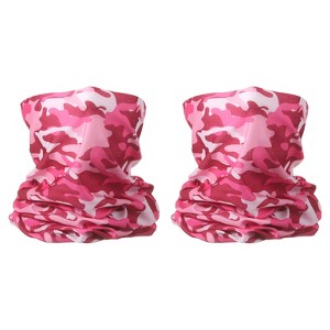 Unique Bargains Breathable Elastic Cycling Fishing Sport Neck Gaiter Face Masks 2 Pcs - 1 of 4