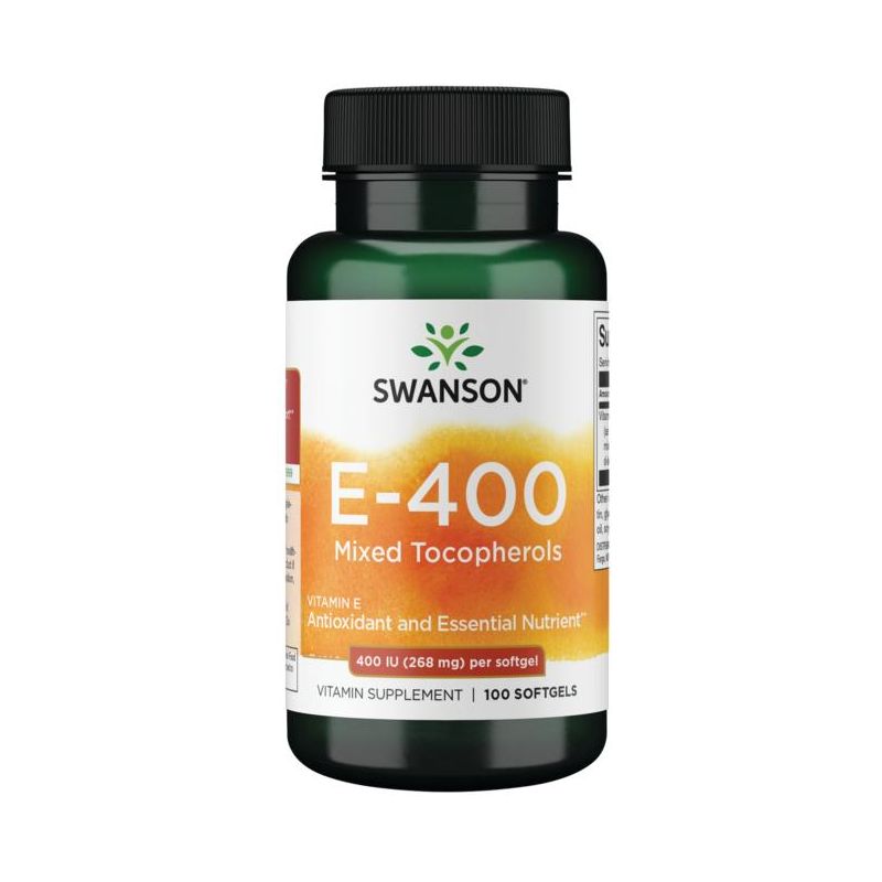 Swanson Vitamin E Mixed Tocopherols 400 Iu 100 Sgels, 1 of 2