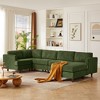 Modern Corduroy Upholstered 6-Seater Modular L-Shaped Sectional Sofa, 6-piece DIY Combinations Sofa - 4 of 4