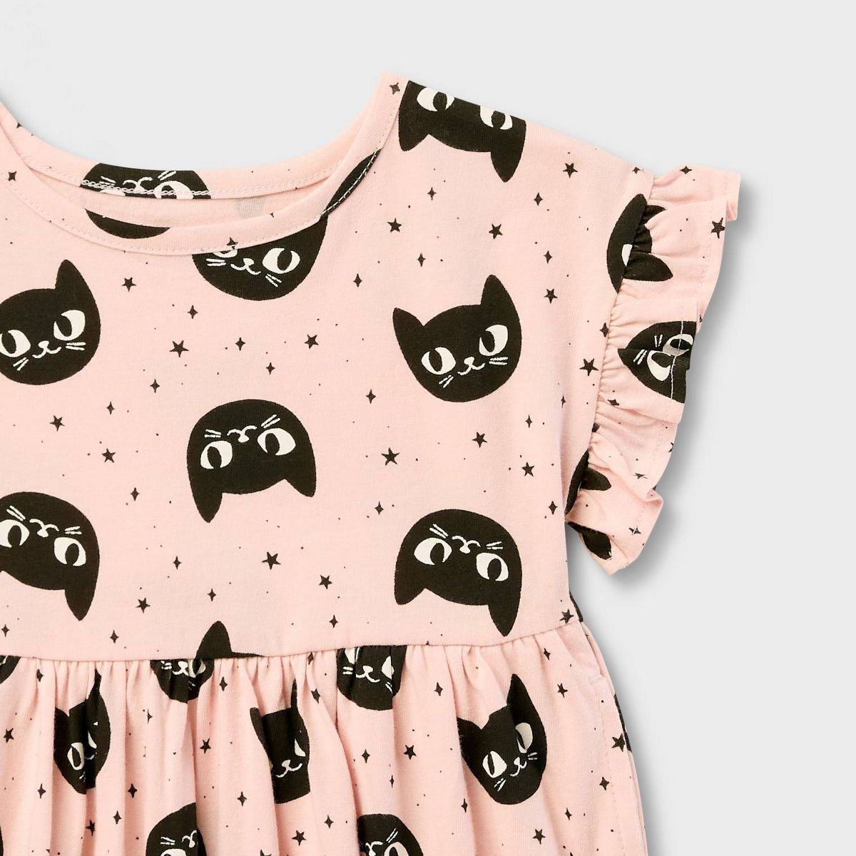 Baby & Toddler Girls' Halloween Short Sleeve Dress - Cat & Jack™ - thumbnail 4