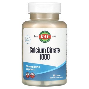 KAL Calcium Citrate 1000, 90 Tablets (333 mg per Tablet) - 1 of 4