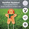 Big Dot of Happiness Gingerbread Christmas - Outdoor Lawn Sign Decorations with Stakes - Gingerbread Man Holiday Party Yard Display - 3 Pieces - 3 of 4
