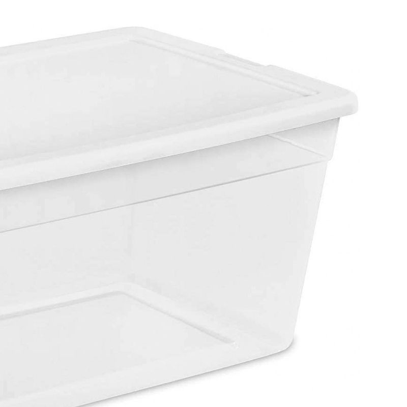 Sterilite 90 Quart Storage Box Container with Clear Base & White Lid, 5 of 7