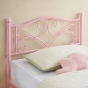 Twin Bed Frames, Twin Size Metal Platform Bed Frame with Curved Flower Headboard and Footboard, Under Bed Storage, No Box Spring Needed, White - 4 of 4
