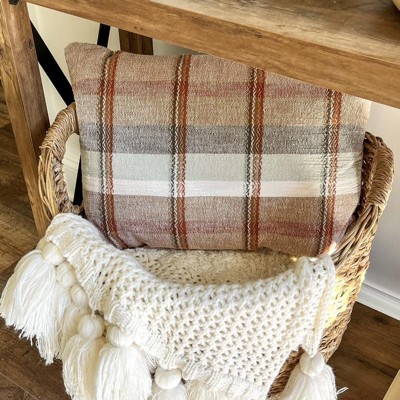 Oblong Woven Plaid Decorative Throw Pillow - Threshold™ : Target