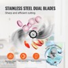 VEVOR Manual Vegetable Fruit Slicer, 0-0.5"/0-12mm Thickness Adjustable Commercial Slicer Machine, Double Feed Ports, Stainless Steel Blade Cutter - 4 of 4