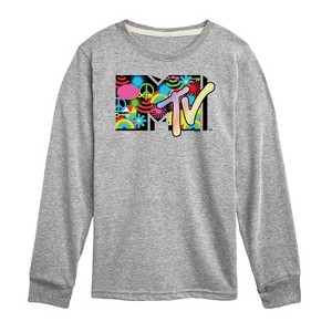 Boys' - MTV - Icon Collage Logo Long Sleeve Graphic T-Shirt - 1 of 3