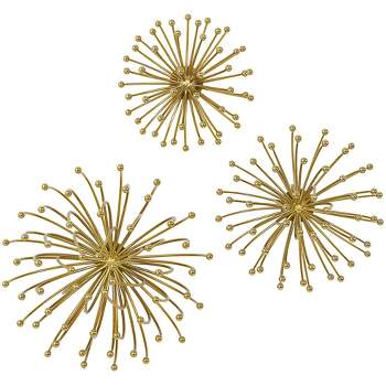 Uttermost Aga Plated Gold Metal 3-Piece Wall Decor Set