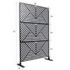 DSVIMOY Outdoor & Indoor Privacy Screen, Freestanding Decorative Privacy Screen for Deck Balcony Patio, Black, 48"*76"*16" - 3 of 4