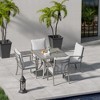 HAPPATIO Patio Outdoor Dining Set - All Aluminum Patio Table and Chairs Set with Cushions, Patio Dining Set for Lawn, Garden - 2 of 4