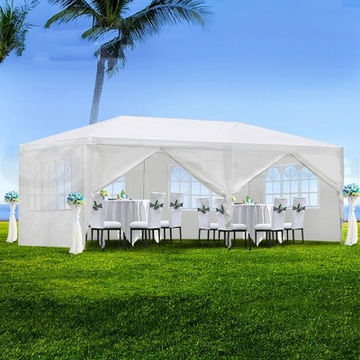 10x20 Ft Outdoor Canopy With 6 Removable Sidewalls, Heavy Duty Gazebo, Outdoor Wedding Party Tents, Waterproof Commercial Tent for Outdoor Wedding
