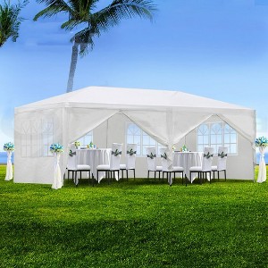 10x20 Ft Outdoor Canopy With 6 Removable Sidewalls, Heavy Duty Gazebo, Outdoor Wedding Party Tents, Waterproof Commercial Tent for Outdoor Wedding - 1 of 4