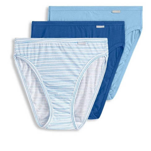 Jockey Women's Underwear Elance French Cut - 3 Pack, Blue  Stardust/Boardwalk Stripe/Marina Blue, 5 at  Women's Clothing store