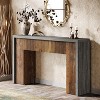 55" Farmhouse Console Table, Wooden Sofa Table Behind Couch with Dual-Tone Design for Hallway, Entryway, Living Room - 2 of 4