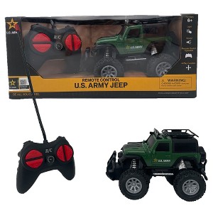 U.S. Army Remote Control Jeep – 27MHz, Lights & Sound, 4-Way Function, RC Toy - 1 of 4