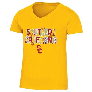NCAA USC Trojans Girls' V-Neck T-Shirt - 1 of 3