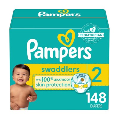 Image of Pampers Swaddlers Active Baby Diapers Enormous Pack - Size 2 - 148ct