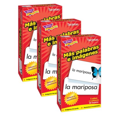 Trend Más palabras e imágenes (SP) Skill Drill Flash Cards, 3 Packs