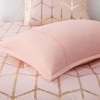 PAGED Twin/Twin XL Comforter Set 4 Piece Metallic Printed Bedding Sets, Bed in a Bag with 1 Quil, 1 Shams and 2 Decorative Pillows for Bedroom - 3 of 4
