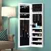Costway Door Mounted Mirrored Jewelry Cabinet Storage Organizer - 4 of 4