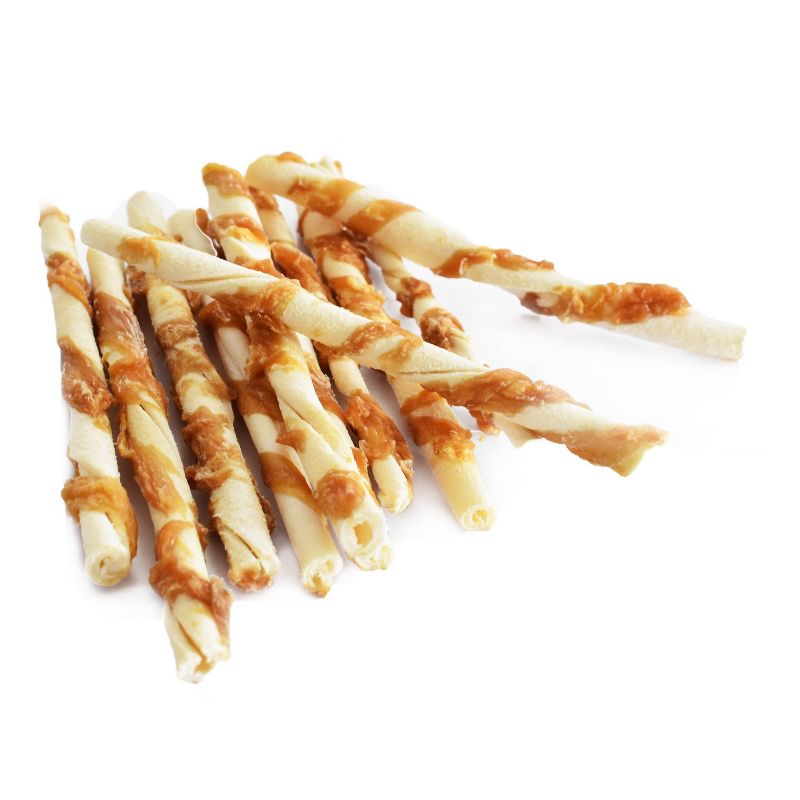 Canine Chews Chicken and Beef Twist Rawhide Dog Treats - 45ct, 3 of 4