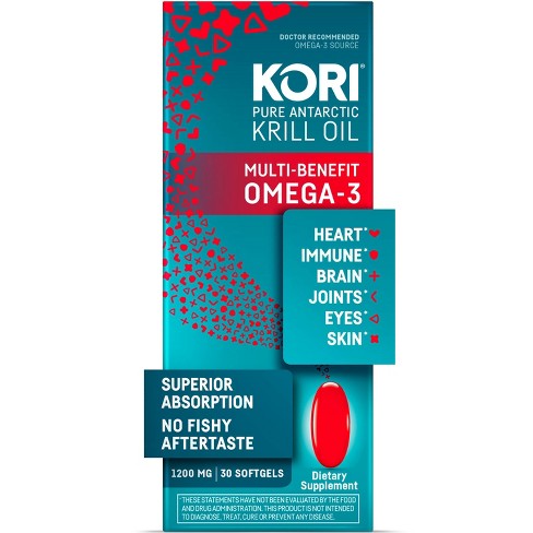 Kori Krill Oil Superior Omega-3 1200mg Standard Softgels - 30ct - image 1 of 4