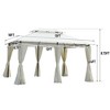 VYNXARIA 13*10 Outdoor Patio Gazebo Canopy Tent With Ventilated Double Roof And SideWall(Detachable Curtain Included On All Sides),BEIGE - 4 of 4