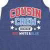Girls' - Instant Message - Cousin Crew Red White Blue Graphic Sleeveless Aline Dress - 2 of 4
