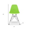 HomeRoots Green And Silver Acrylic Dining Side Chair - 3 of 4