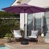 Best Choice Products 10ft Outdoor Steel Market Patio Umbrella w/ Crank, Tilt Push Button, 6 Ribs - 3 of 4