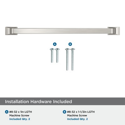 Satin Nickel 7-9/16" Modern Cabinet Bar Pull