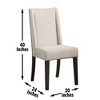 Mango and Asian Hardwoods Upholstered Side Chair (Set of 2) with Polyester Fabric, Easy-Care Upholstery, and Dusky Cedar Finish - 2 of 4