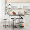 Costway Bar Pub Table Industrial Counter Black Dining Table with Metal Frame - 3 of 4