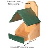 JCS Wildlife Cedar Robin Roost Birdhouse with Recycled Poly Lumber Roof - 3 of 4