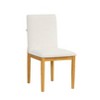 HomePop Set of 2 Modern Upholstered Dining Chairs Cream: Polyester Fabric, Plywood Frame, Spot Clean - 3 of 4