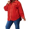 Women's Cozy Girl Full Size Button Down Shacket - HEIMISH USA - 3 of 4