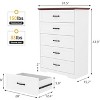 5 Drawers Dresser for Bedroom, Wooden Home Storage Cabinet with Metal Handles, Modern Chest of Drawers for Living Room, Hallway, Closet - 2 of 4