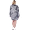 Women's Plus Size Hoodie Tie Dye Sweatshirt Dress - White Mark - 3 of 3