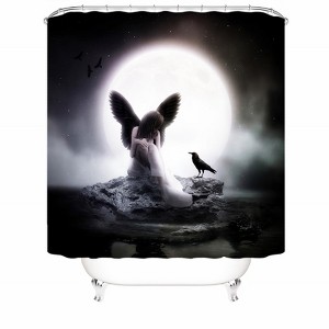 Angels And Birds Shower Curtains for Bathroom Waterproof Fabric Bath Curtain Durable Soft Stylish Bathroom Decor 72x72 Inch - 1 of 1