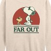 Women's - Peanuts - 70s Snoopy Lightweight French Terry Wide Neck Long Sleeve Shirt - 2 of 4