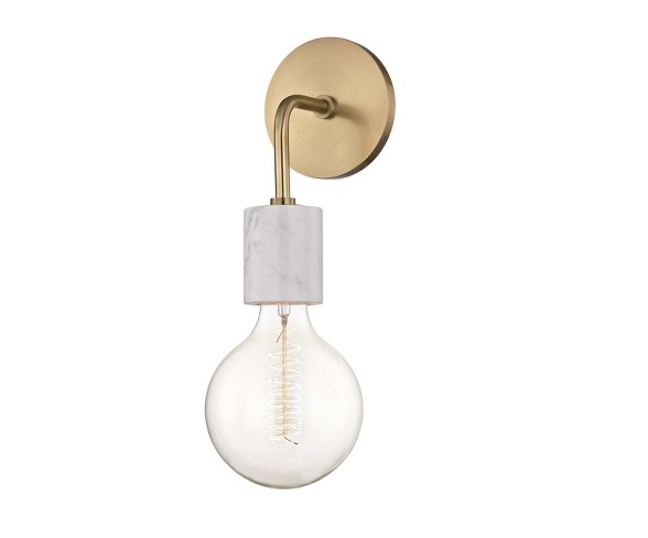 1pc Asime Wall Sconce Brass - Mitzi by Hudson Valley
