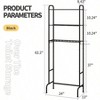Over Toilet Storage 3 Tier Heavy Duty Metal Bathroom Organizer Freestanding Space Saver with Wide Shelves Towels Toilet Paper Black - 2 of 4