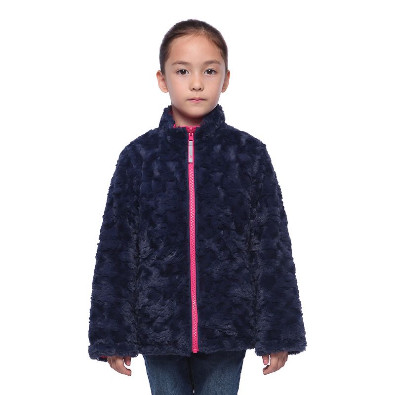 Rokka&Rolla Girls' Reversible Fleece Jacket Puffer Coat, 1 of 12