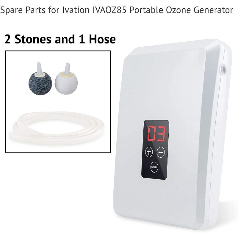 Ivation Replacement Tube and Stone for IVAOZ85 Portable Ozone Generator 600mg/h, 2 of 3